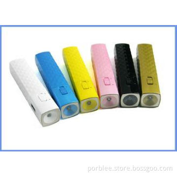 External Mobile Lipstick Power Bank 2600mah With LED Light